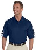 Adidas Golf Mens Climalite 3-Stripes Cuff Polo Adidas Golf Mens Climalite 3-Stripes Cuff Polo