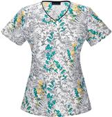 Tooniforms Womens Fern-tastic V-Neck Scrub Top