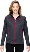 North End Sport Red Ladies Cadence Brush Jacket North End Sport Red Ladies Cadence Brush Jacket