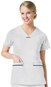Maevn PrimaFlex Women's Curved V-Neck Scrub Tops Maevn PrimaFlex Women's Curved V-Neck Scrub Tops