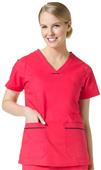 Maevn PrimaFlex Women's Curved V-Neck Scrub Tops Maevn PrimaFlex Women's Curved V-Neck Scrub Tops