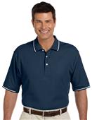 Devon & Jones Mens Pima Piqué S/S Tipped Polo Devon & Jones Mens Pima Piqué S/S Tipped Polo
