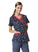 Maevn Prints Women's MockWrap Princess Scrub Tops Maevn Prints Women's MockWrap Princess Scrub Tops