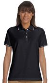 Devon & Jones Ladies Pima Piqué S/S Tipped Polo Devon & Jones Ladies Pima Piqué S/S Tipped Polo