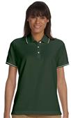 Devon & Jones Ladies Pima Piqué S/S Tipped Polo Devon & Jones Ladies Pima Piqué S/S Tipped Polo