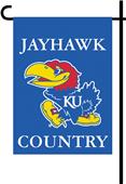 College Kansas Jayhawk 2-Sided Country Garden Flag College Kansas Jayhawk 2-Sided Country Garden Flag