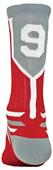 Red Lion "Prime Numbers" Red/Grey Crew Socks Red Lion "Prime Numbers" Red/Grey Crew Socks