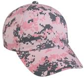 OC Sports Pink Digital Camo Wash Cotton Womens Cap OC Sports Pink Digital Camo Wash Cotton Womens Cap