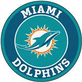 Fan Mats NFL Miami Dolphins Roundel Mat Fan Mats NFL Miami Dolphins Roundel Mat