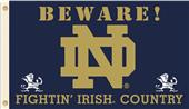 College ND Beware Fighting Irish Country Flag College ND Beware Fighting Irish Country Flag