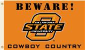College Oklahoma State Beware Cowboy Country Flag College Oklahoma State Beware Cowboy Country Flag