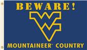 College W Virginia Beware Mountaineer Country Flag College W Virginia Beware Mountaineer Country Flag