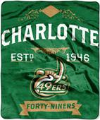 Northwest NCAA UNC Charlotte 50"x60" Raschel Throw Northwest NCAA UNC Charlotte 50"x60" Raschel Throw