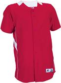 Russell Faux Placket Pull Over Baseball Jersey Russell Faux Placket Pull Over Baseball Jersey