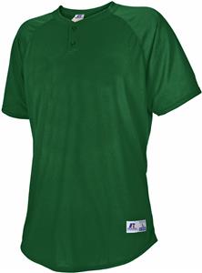 baseball jerseys placket button athletic russell wicking yth mens