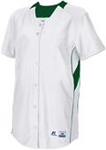 Russell Faux Placket Pull Over Softball Jersey Russell Faux Placket Pull Over Softball Jersey