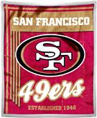 Northwest NFL 49ers 50x60 Mink Sherpa Throw Northwest NFL 49ers 50x60 Mink Sherpa Throw