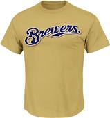 Majestic Brewers MLB Crewneck Baseball Jersey Majestic Brewers MLB Crewneck Baseball Jersey