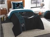Northwest NHL Sharks Twin Comforter & Sham Northwest NHL Sharks Twin Comforter & Sham