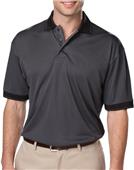 Blue Generation Men's Striped Trim Wicking Polo Blue Generation Men's Striped Trim Wicking Polo
