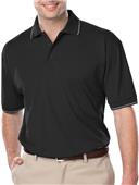 Blue Generation Men's Striped Trim Wicking Polo Blue Generation Men's Striped Trim Wicking Polo