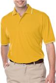 Blue Generation Men's Striped Trim Wicking Polo Blue Generation Men's Striped Trim Wicking Polo
