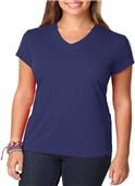 Blue Generation Womens Moisture Wicking V-Neck Tee Blue Generation Womens Moisture Wicking V-Neck Tee