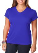 Blue Generation Womens Moisture Wicking V-Neck Tee Blue Generation Womens Moisture Wicking V-Neck Tee