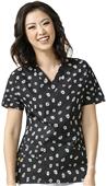 WonderWink Origins Womens Bravo Print Scrub Top WonderWink Origins Womens Bravo Print Scrub Top
