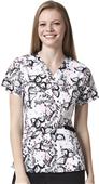WonderWink Womens Verity V-Neck Print Scrub Top WonderWink Womens Verity V-Neck Print Scrub Top