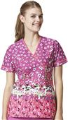 WonderWink Womens Serenity Print Scrub Top WonderWink Womens Serenity Print Scrub Top