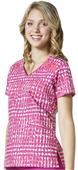 WonderWink Womens Fashion V-Neck Print Scrub Top WonderWink Womens Fashion V-Neck Print Scrub Top