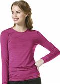 WonderWink Layers Womens Long Sleeve Striped Tee WonderWink Layers Womens Long Sleeve Striped Tee