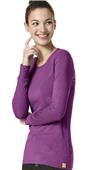 WonderWink Layers Womens Long Sleeve Striped Tee WonderWink Layers Womens Long Sleeve Striped Tee