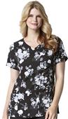 WonderWink Womens Shirred Fashion Wrap Scrub Top WonderWink Womens Shirred Fashion Wrap Scrub Top