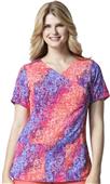 WonderWink Womens Shirred Fashion Wrap Scrub Top WonderWink Womens Shirred Fashion Wrap Scrub Top