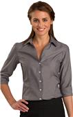 Edwards Womens 3/4 Sleeve Oxford Dress Blouse Edwards Womens 3/4 Sleeve Oxford Dress Blouse