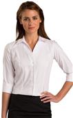 Edwards Womens 3/4 Sleeve Oxford Dress Blouse Edwards Womens 3/4 Sleeve Oxford Dress Blouse