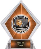 Shield Basketball Orange Diamond Ice Trophy Shield Basketball Orange Diamond Ice Trophy
