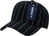 Decky Pin Striped Adjustable 6-panel Ball Caps Decky Pin Striped Adjustable 6-panel Ball Caps