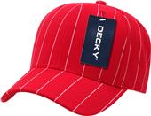 Decky Pin Striped Adjustable 6-panel Ball Caps Decky Pin Striped Adjustable 6-panel Ball Caps