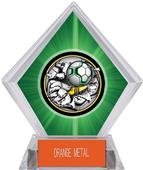 Bust-Out Soccer Green Diamond Ice Trophy Bust-Out Soccer Green Diamond Ice Trophy
