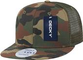 Decky Flat Bill 6-Panel Trucker Caps Decky Flat Bill 6-Panel Trucker Caps