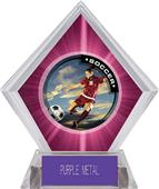 P.R. Female Soccer Pink Diamond Ice Trophy P.R. Female Soccer Pink Diamond Ice Trophy