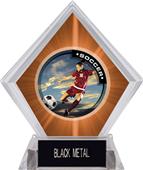 P.R. Female Soccer Orange Diamond Ice Trophy P.R. Female Soccer Orange Diamond Ice Trophy