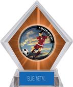 P.R. Female Soccer Orange Diamond Ice Trophy P.R. Female Soccer Orange Diamond Ice Trophy