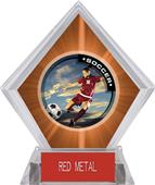 P.R. Female Soccer Orange Diamond Ice Trophy P.R. Female Soccer Orange Diamond Ice Trophy
