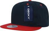 Decky Flat Bill 5-panel Cotton Snapback Cap Decky Flat Bill 5-panel Cotton Snapback Cap