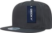 Decky Flat Bill 5-panel Cotton Snapback Cap Decky Flat Bill 5-panel Cotton Snapback Cap