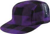 Decky Plaid 5-panel Racer Caps Decky Plaid 5-panel Racer Caps